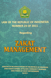 Image of Law of Republic Of Indonesia Number 23 Of 2011 Regarding Zakat Management